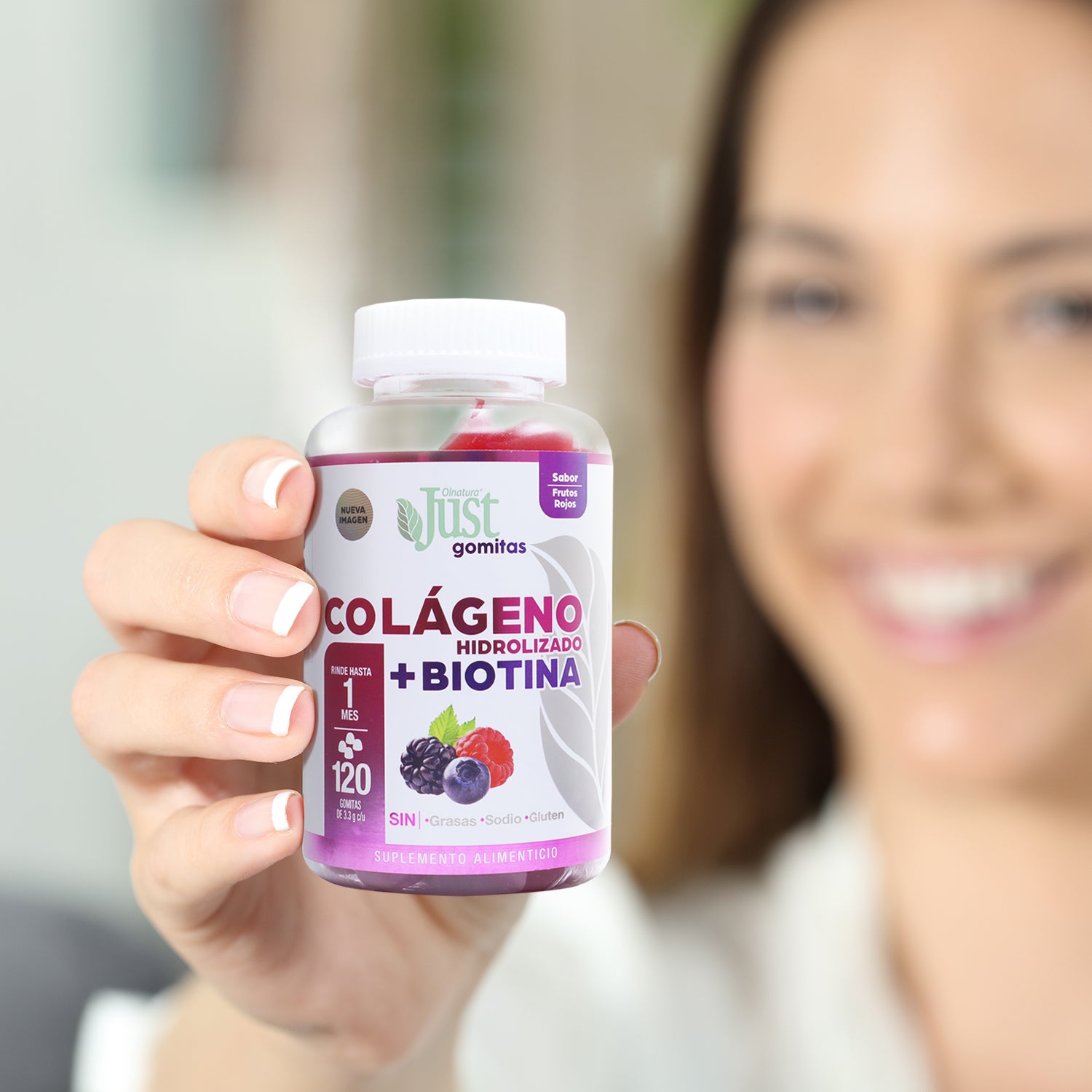 JustCollagen, colágeno hidrolizado con biotina en gomitas