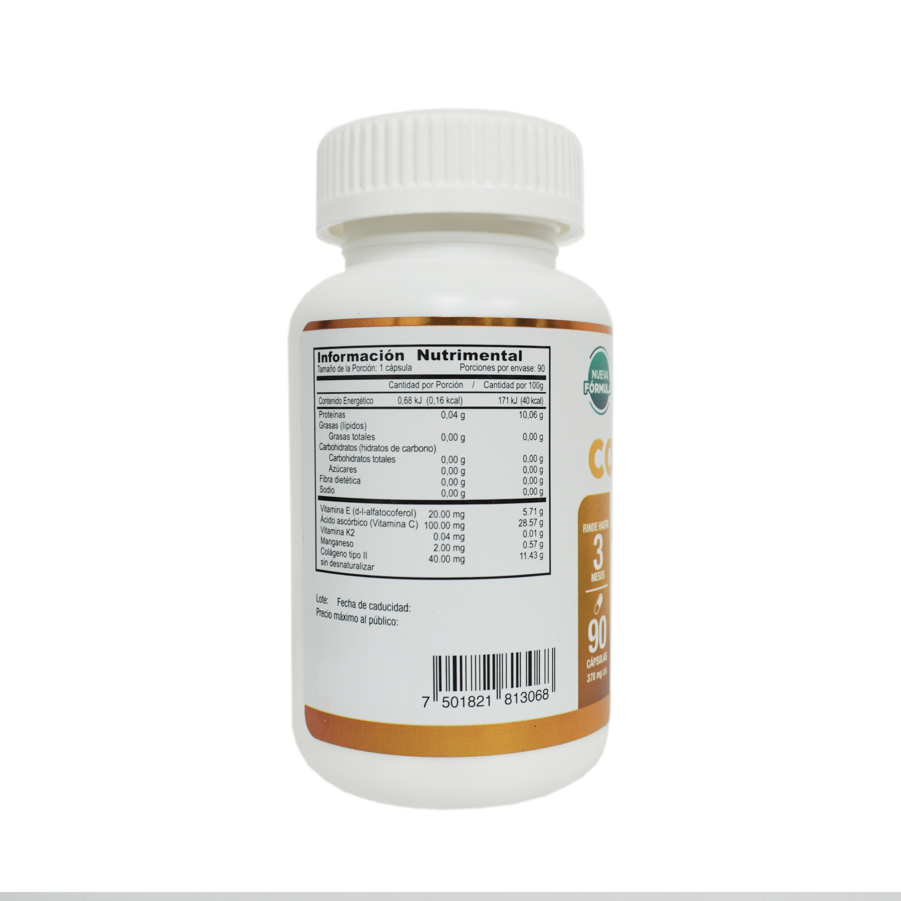 Colágeno Tipo 2 + Vitamina E y Manganeso 90 Cápsulas-Olnatura Just