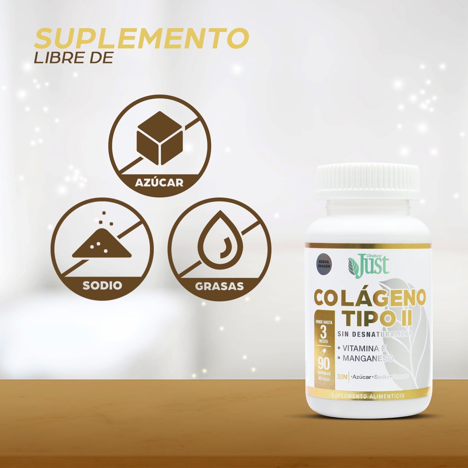 Colágeno Tipo 2 + Vitamina E y Manganeso 30 Cápsulas-Olnatura Just