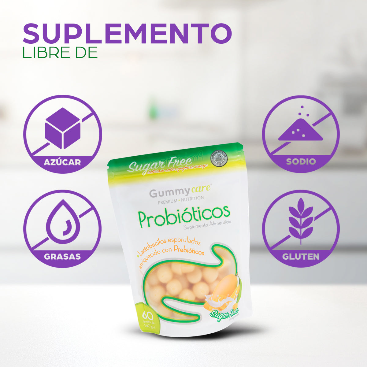 Gomitas de Probióticos Gummy Care SIN AZÚCAR-Olnatura Just