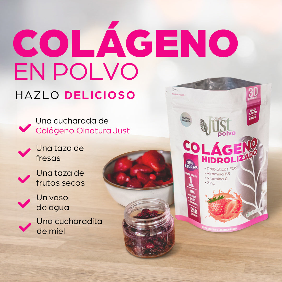 Colágeno Hidrolizado en Polvo 210 gramos SIN AZÚCAR-Olnatura Just