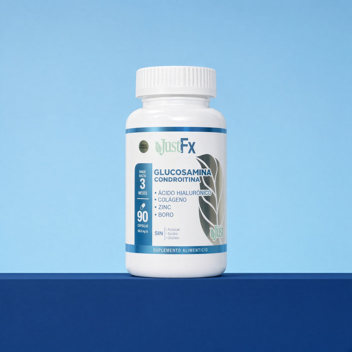 Glucosamina Condroitina JustFx + Colágeno y Zinc 90 Cápsulas