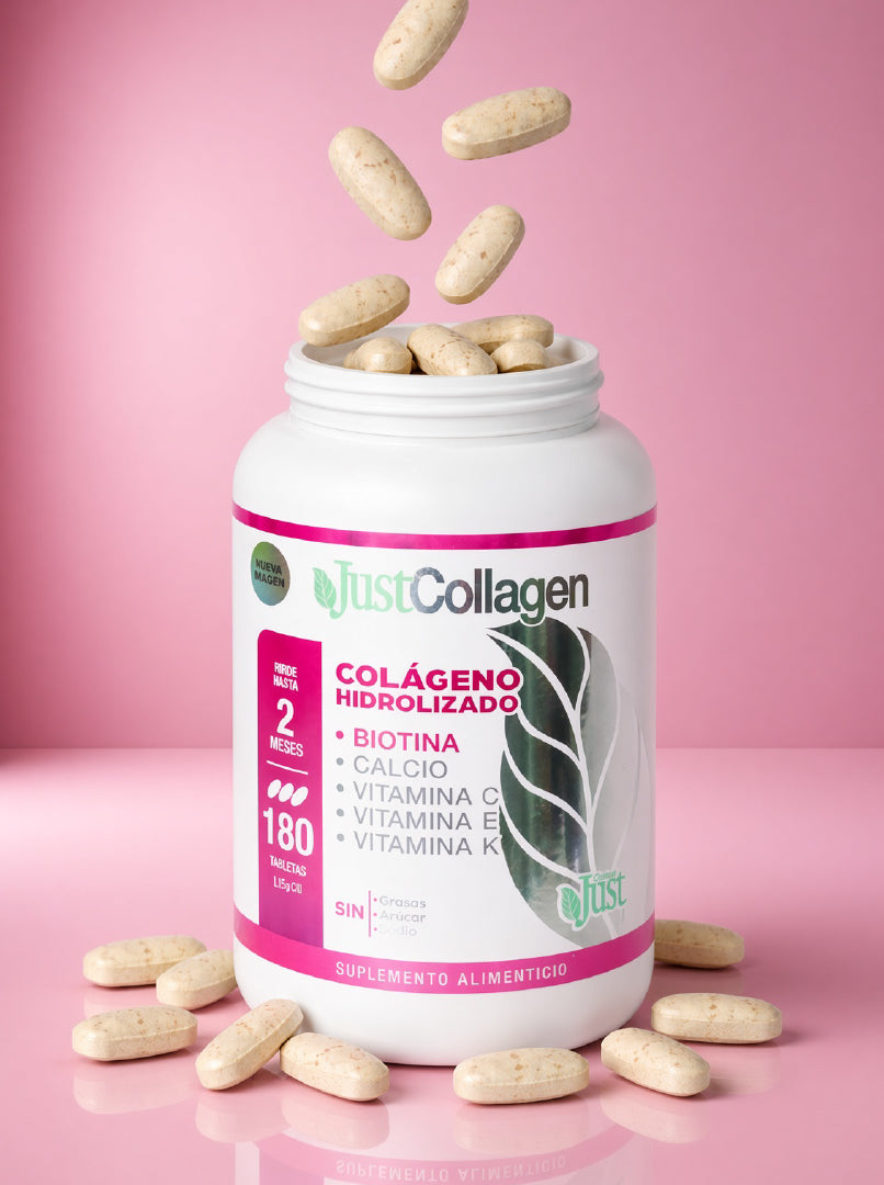 Colágeno Hidrolizado + Biotina - JustCollagen 180 Tabletas 1800 mg
