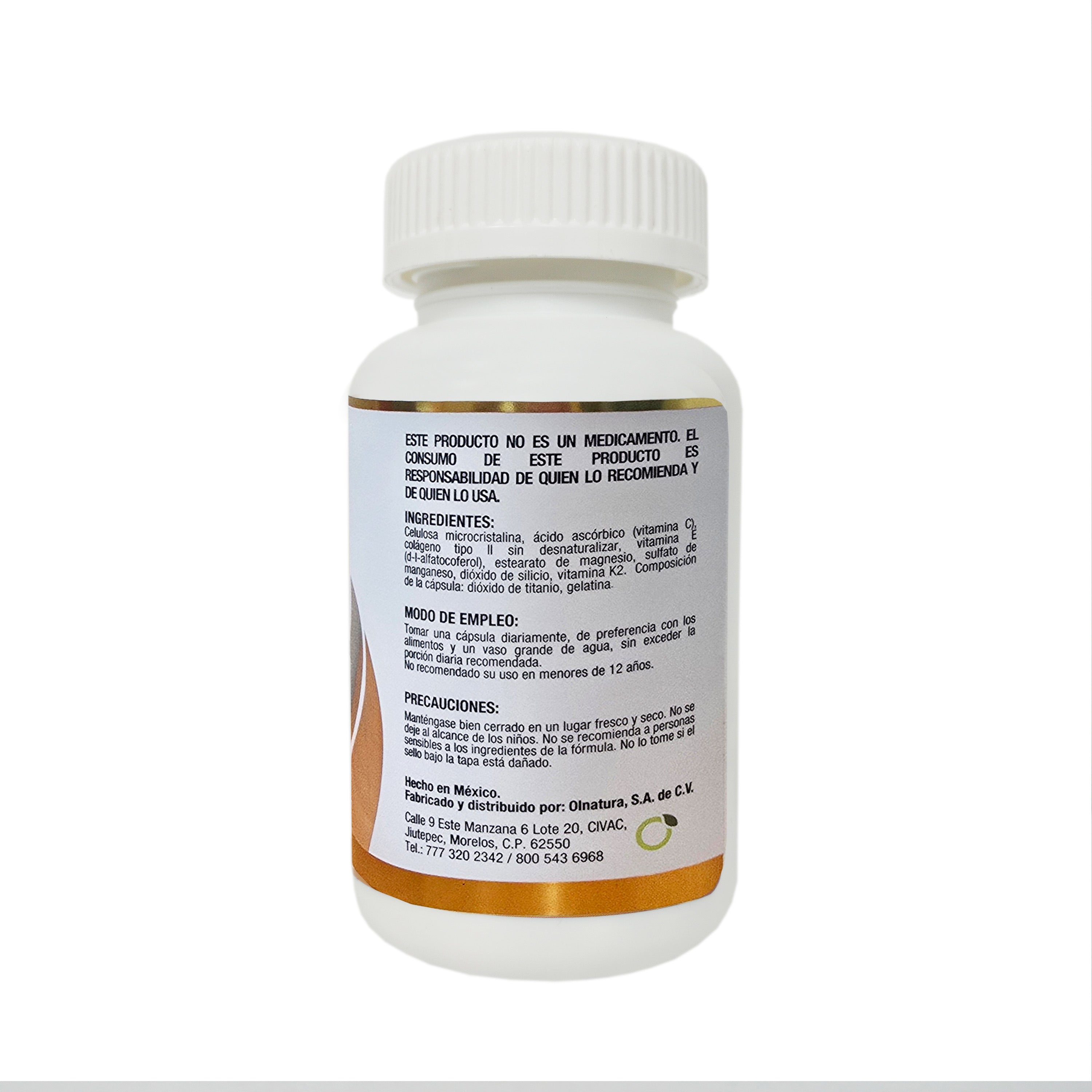 Colágeno Tipo 2 + Vitamina E y Manganeso 90 Cápsulas-Olnatura Just
