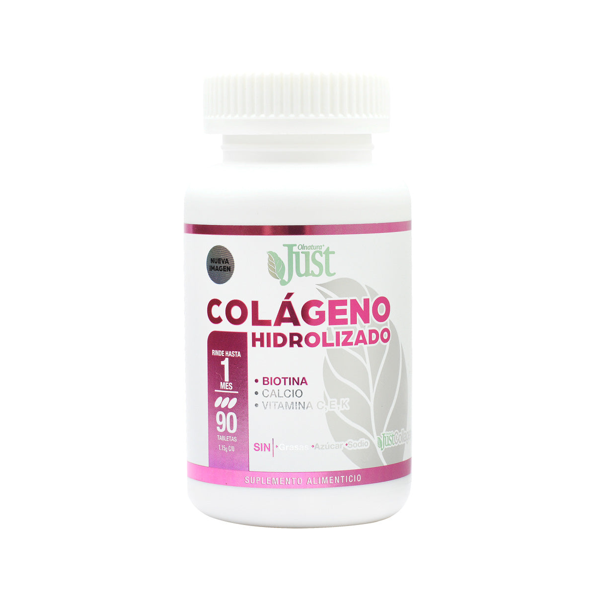 Colágeno Hidrolizado + Biotina - JustCollagen 90 Tabletas 1800 mg-Olnatura Just