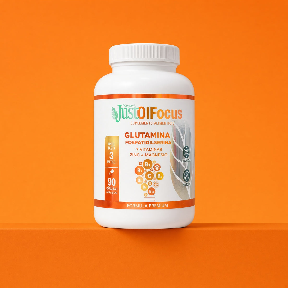 JustOlfocus Glutamina en cápsulas 90