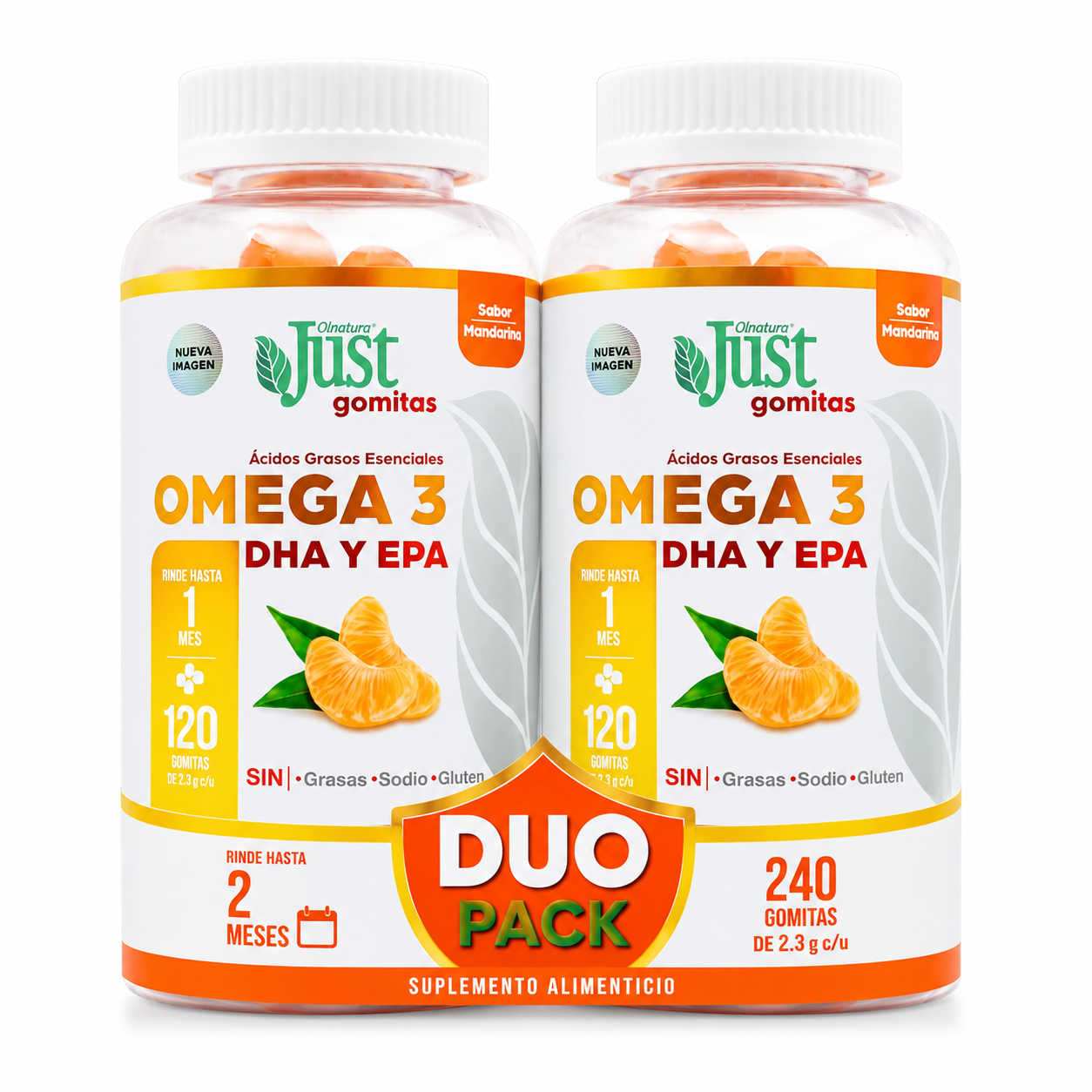 2 Frascos de Omega 3 Epa Y Dha 240 Gomitas