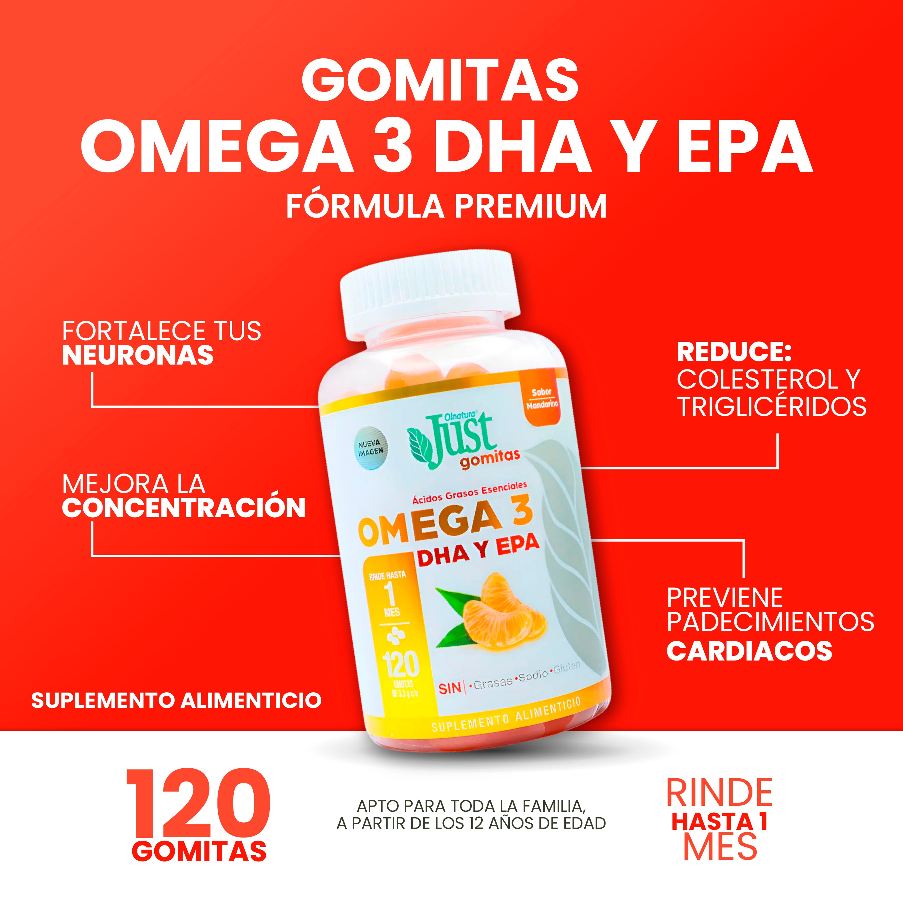 Olnatura Just Omega 3 Epa Y Dha 120 Gomitas