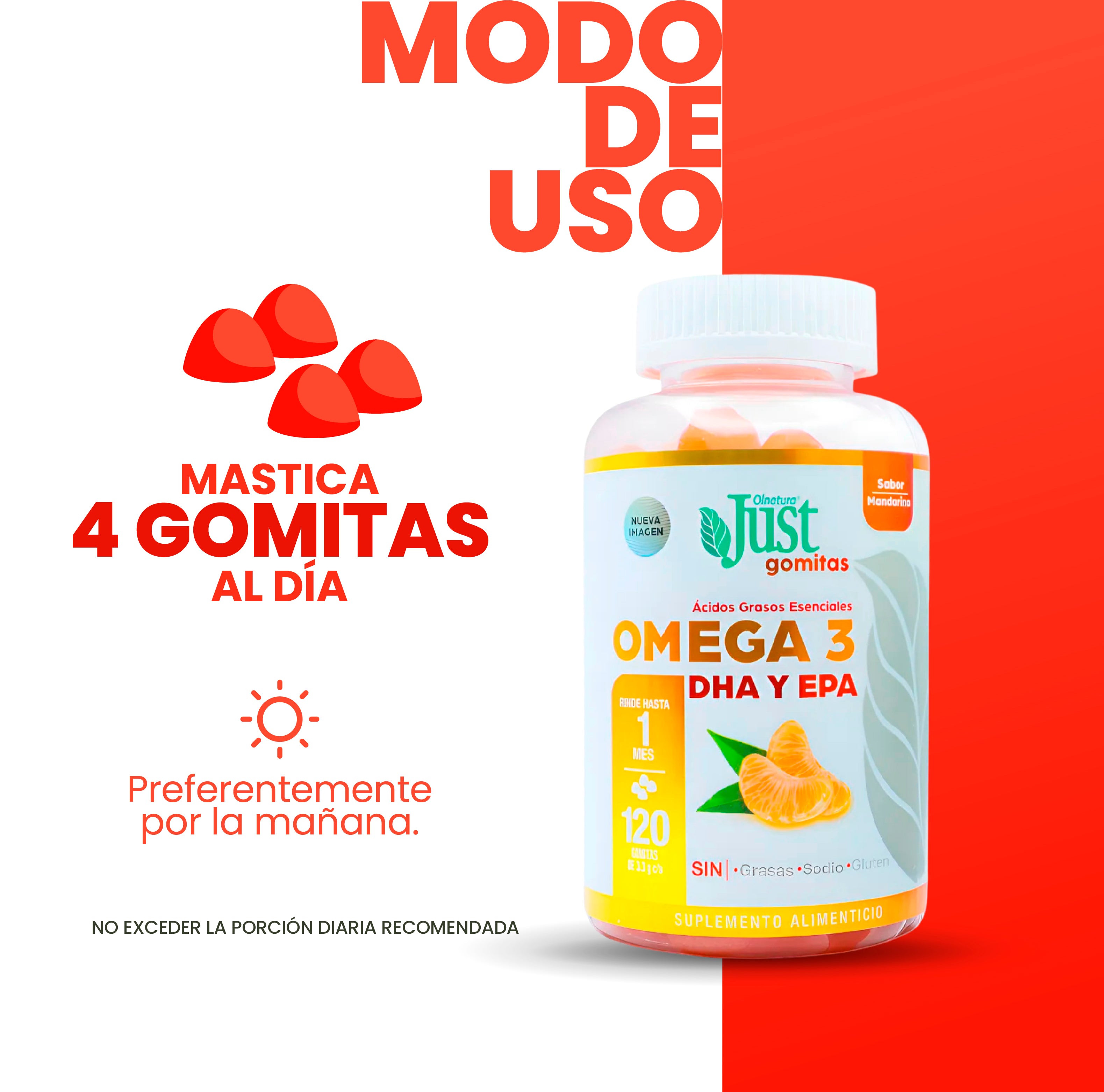 Olnatura Just Omega 3 Epa Y Dha 120 Gomitas