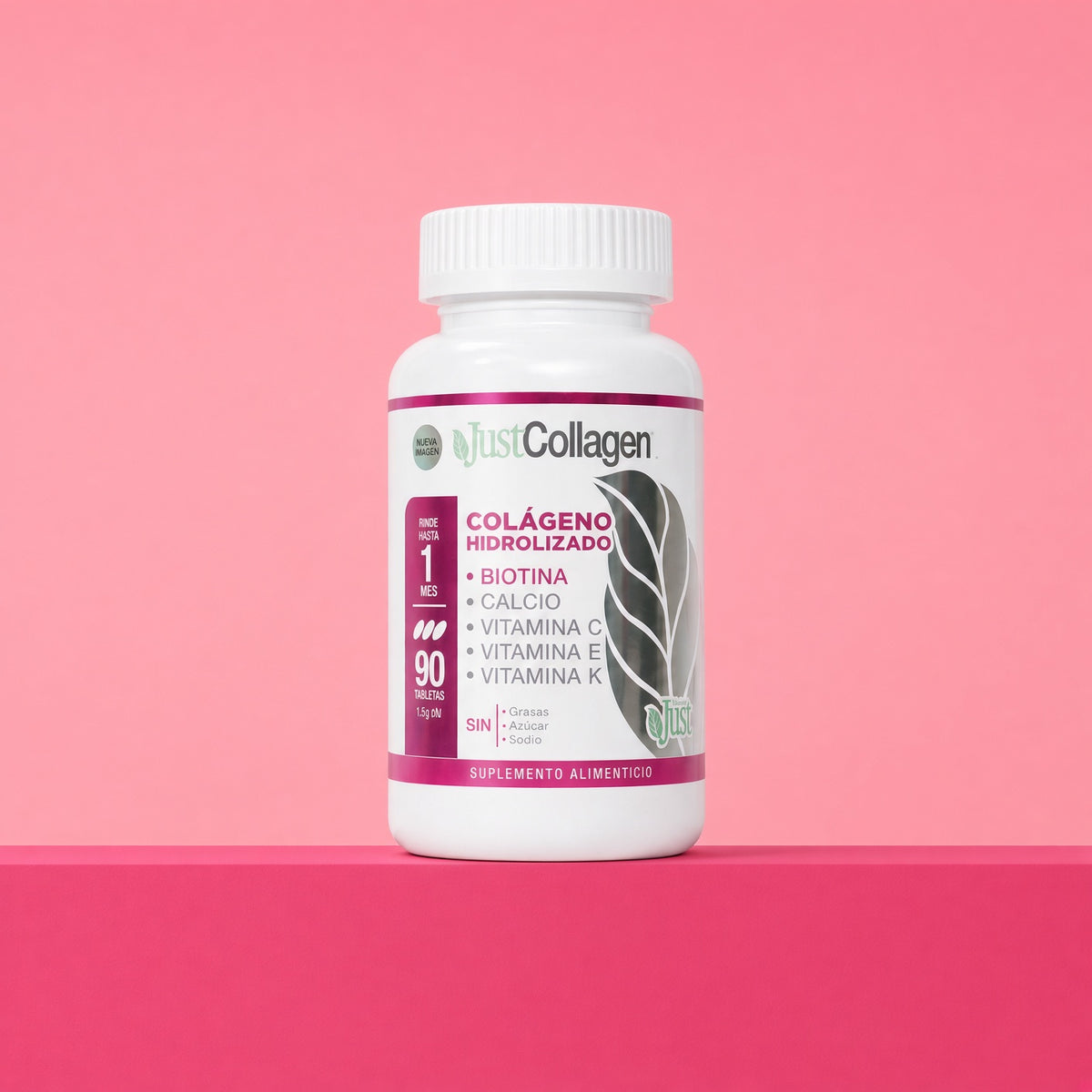 Colágeno Hidrolizado + Biotina - JustCollagen 90 Tabletas 1800 mg