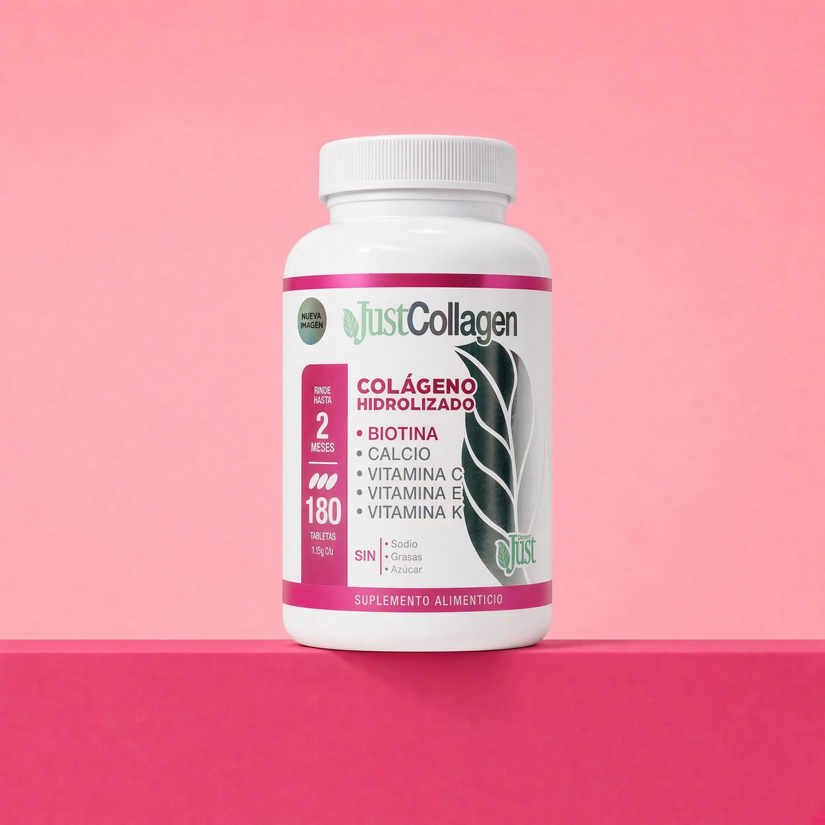 Colágeno Hidrolizado + Biotina - JustCollagen 180 Tabletas 1800 mg