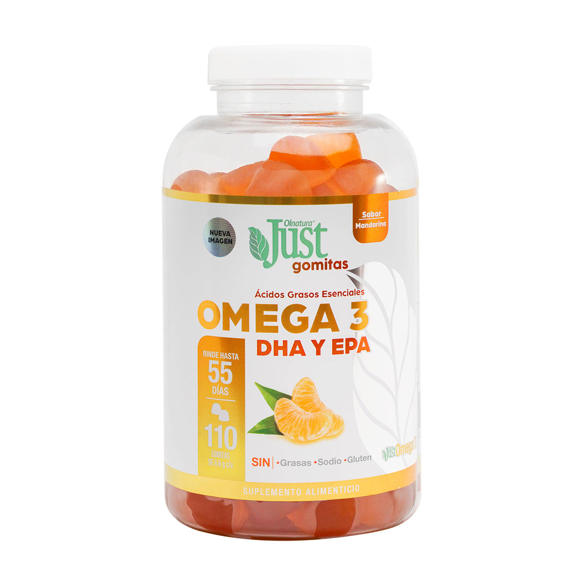 110 Gomitas de Omega 3 con ácidos grasos EPA y DHA-Olnatura Just
