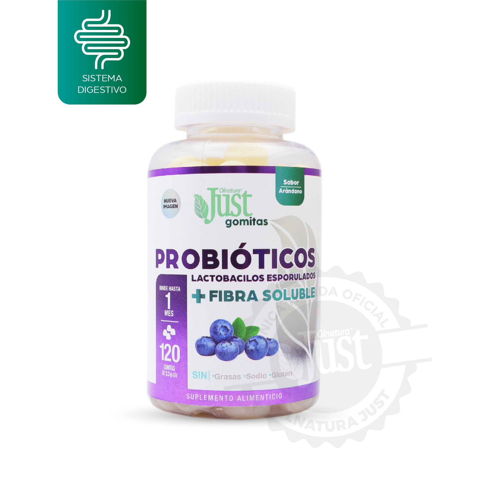 120 Gomitas Probióticos + Fibra Soluble-Olnatura Just